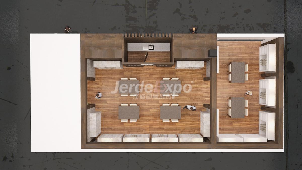 國(guó)外家具展廳鳥(niǎo)瞰